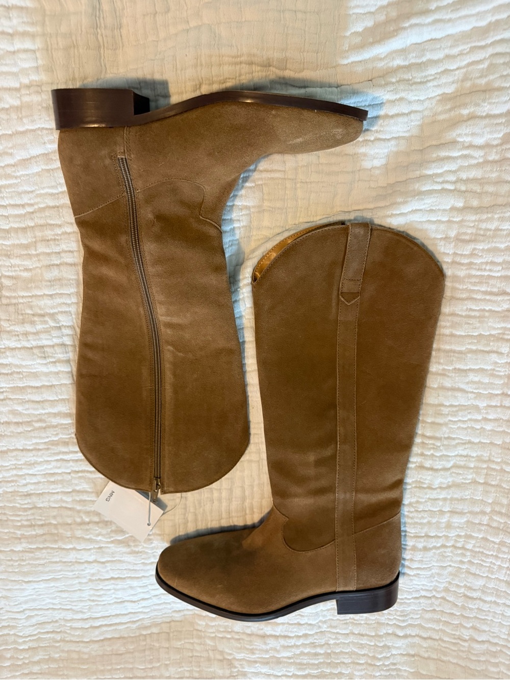 Mango Classic Tall Suede Riding Boots - NWT 1334